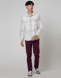 Nevada Long Sleeve Shirt Checked Flannel Oversized