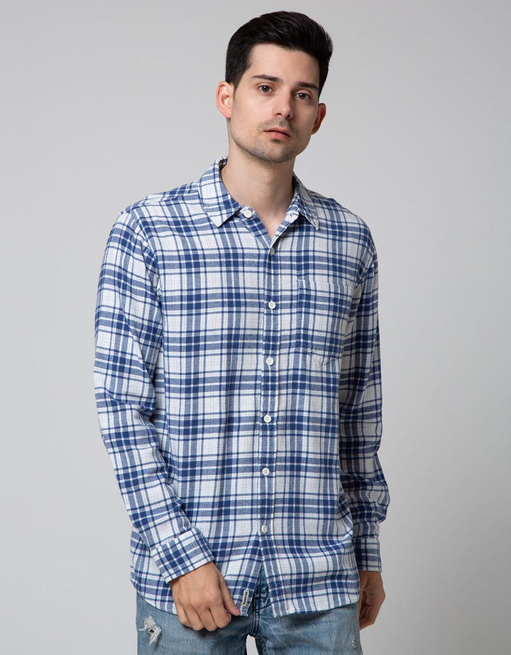 Nevada Long Sleeve Checked Flannel Shirt Kmlb011