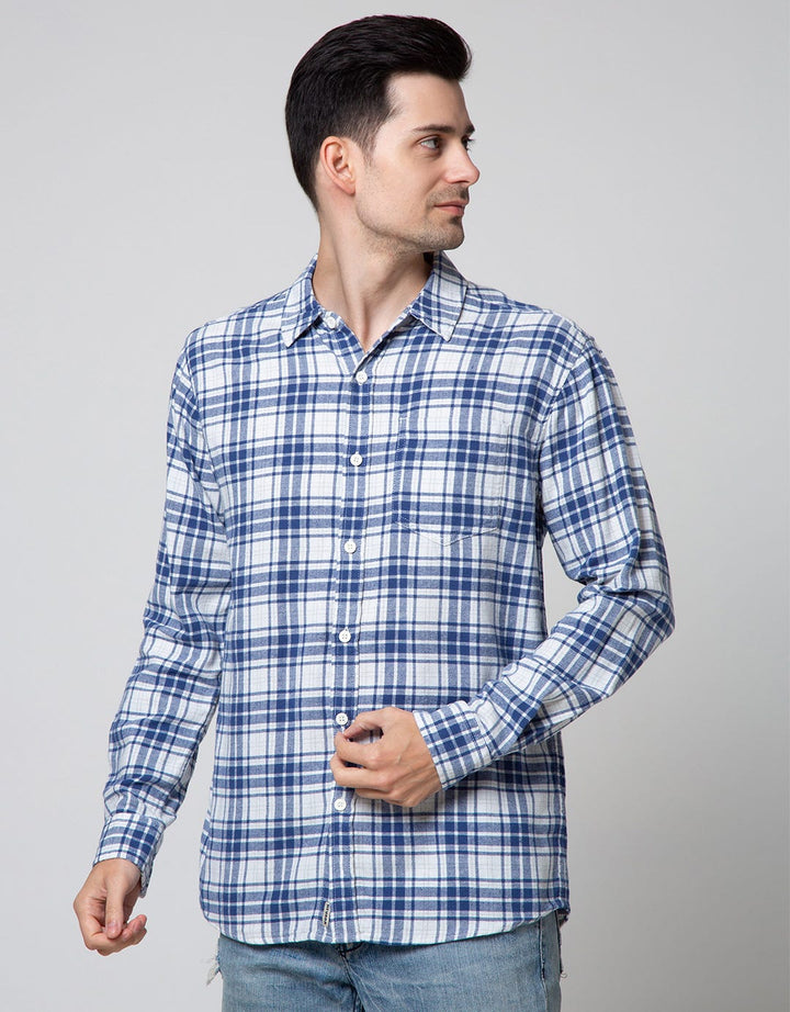 Nevada Long Sleeve Checked Flannel Shirt Kmlb011
