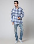 Nevada Long Sleeve Checked Flannel Shirt Kmlb011