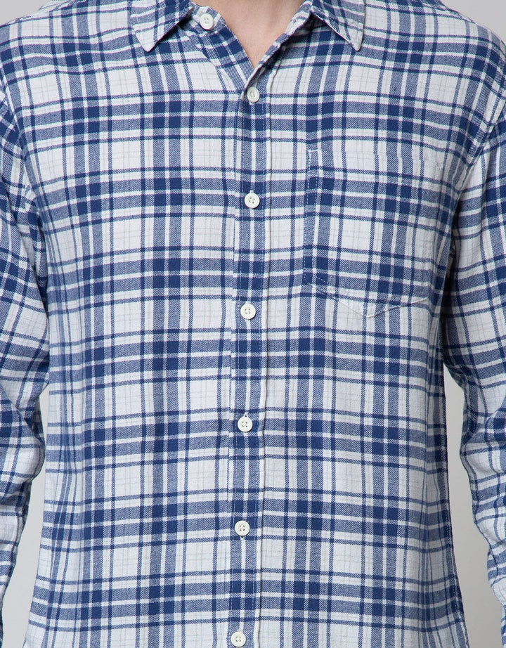Nevada Long Sleeve Checked Flannel Shirt Kmlb011