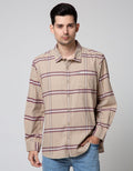 Nevada Long Sleeve Shirt Checked Flannel Oversized