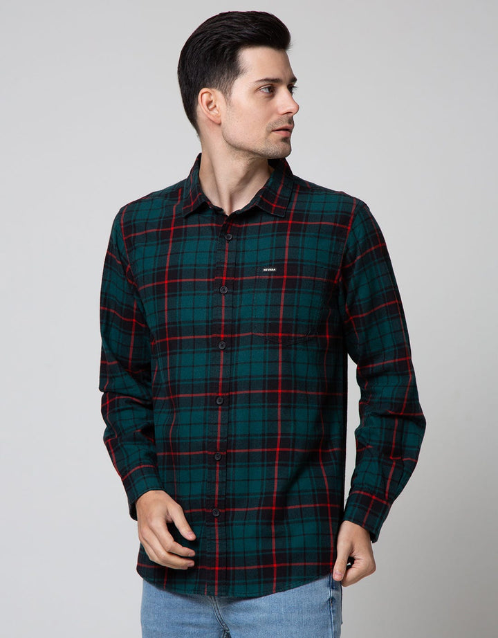 Nevada Long Sleeve Shirt Checked Flannel Fashion