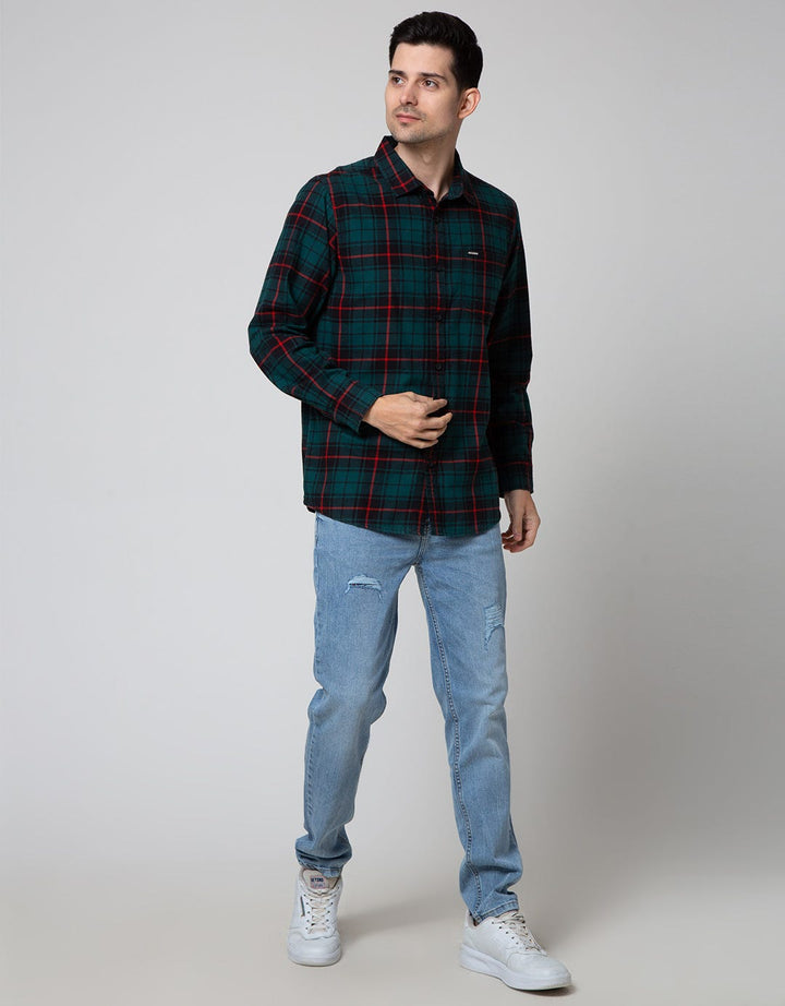 Nevada Long Sleeve Shirt Checked Flannel Fashion