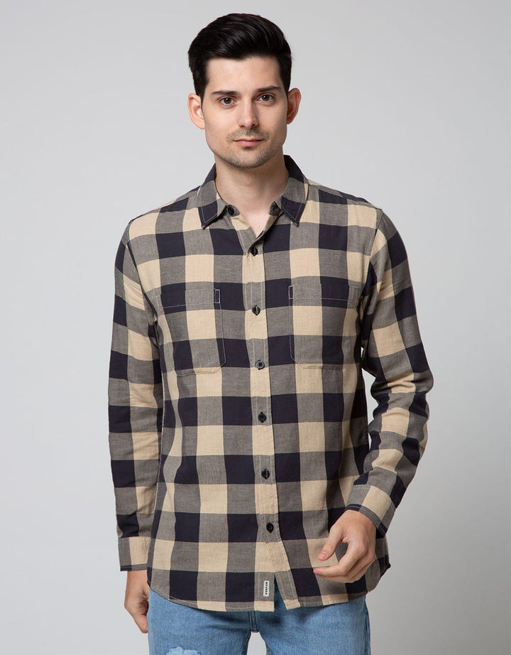 Nevada Long Sleeve Shirt Checked Flannel Casual