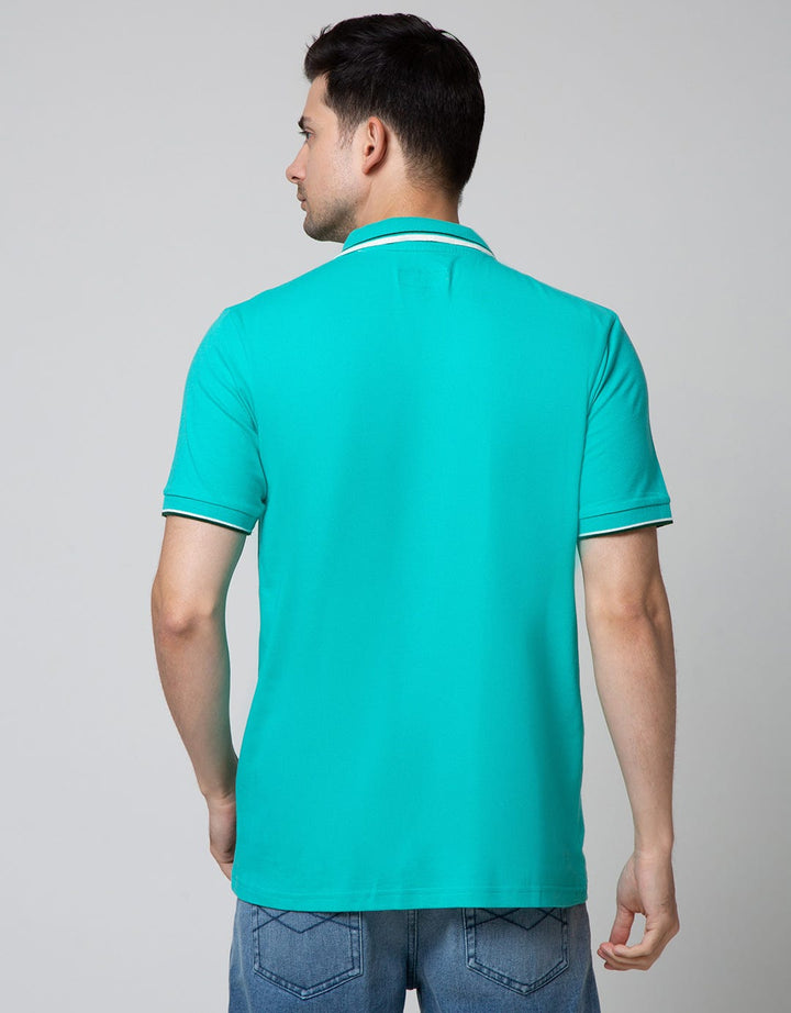 Nevada Short Sleeve Polo Shirt Striped Neck