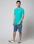 Nevada Short Sleeve Polo Shirt Striped Neck