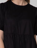 Connexion Short Sleeve Midi Dress Cotton Saten