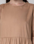 Connexion Short Sleeve Midi Dress Cotton Saten