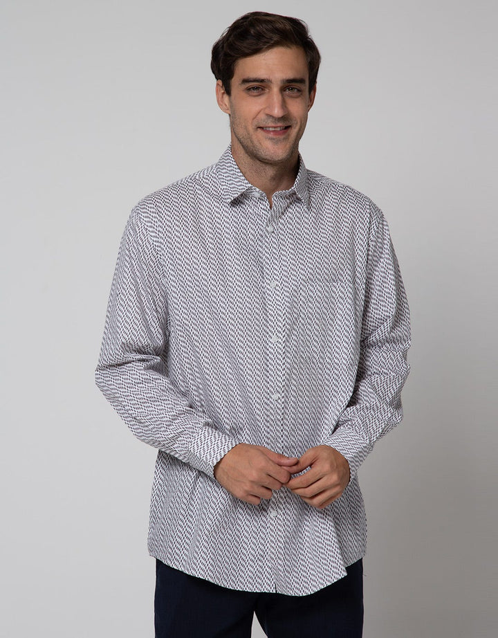 Cole Long Sleeve Shirt Print Regular