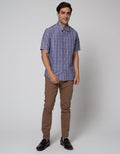 Cole Short Sleeve Shirt Checks Slim