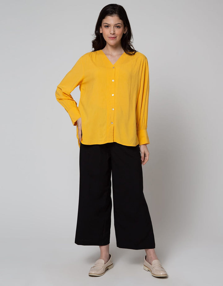 St. Yves Long Sleeve Blouse Rayon Vega Shell