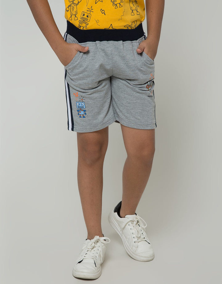 Little M Terry Robot Boys Shorts