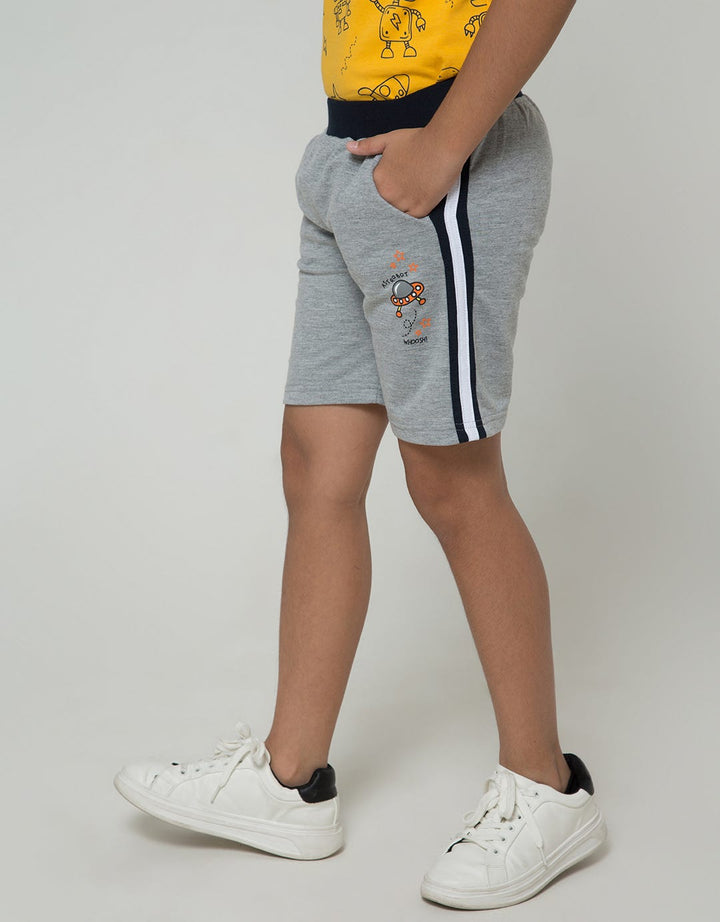 Little M Terry Robot Boys Shorts