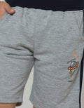 Little M Terry Robot Boys Shorts