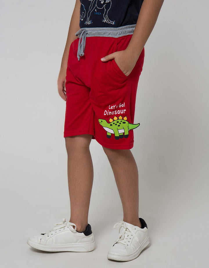 Little M Celana Pendek Print Dino Anak Laki-Laki