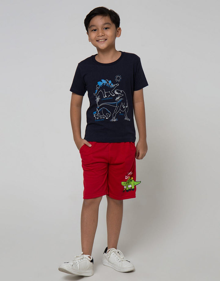 Little M Celana Pendek Print Dino Anak Laki-Laki