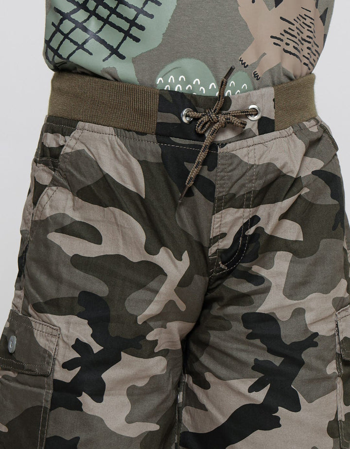 Little M Woven Army Celana Pendek Anak Laki-Laki