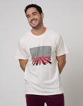 Nevada Print Casual Kaos Pria