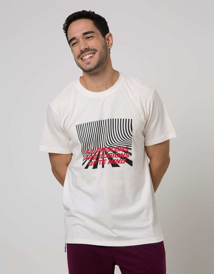 Nevada Print Casual Kaos Pria
