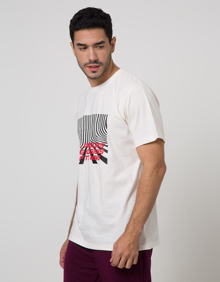 Nevada Print Casual Kaos Pria