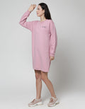 Nevada Long Sleeve Midi Dress Round Neck Good Things Are Coming