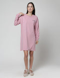 Nevada Long Sleeve Midi Dress Round Neck Good Things Are Coming