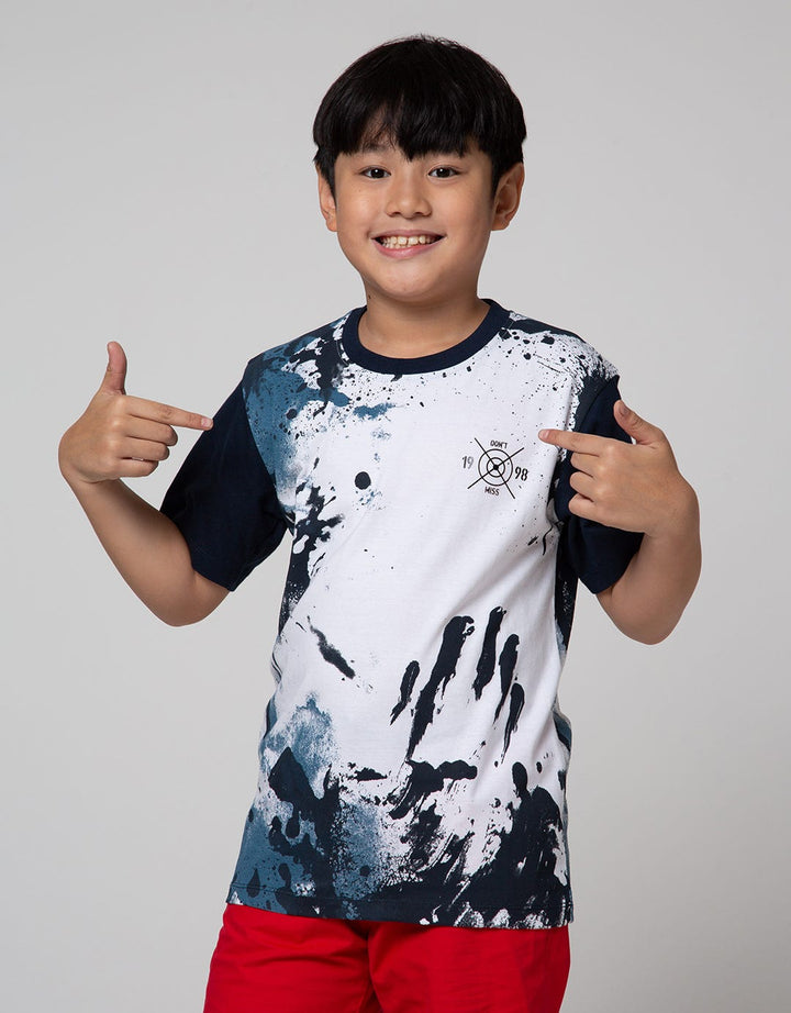 Nevada Short Sleeve T-Shirt Print Splash Blok Sleeve