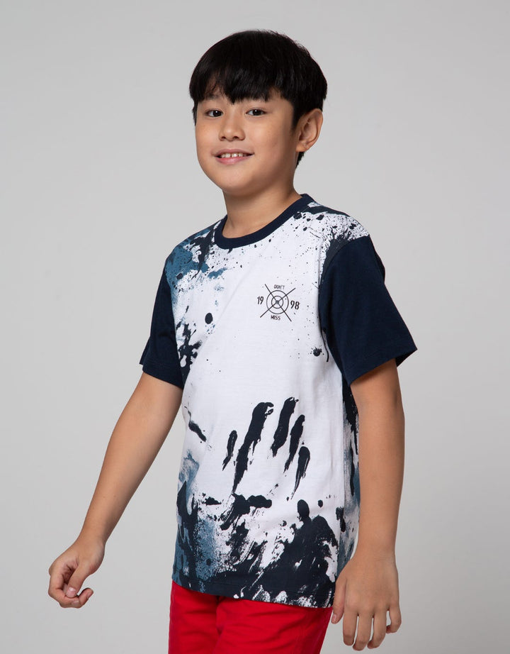 Nevada Short Sleeve T-Shirt Print Splash Blok Sleeve