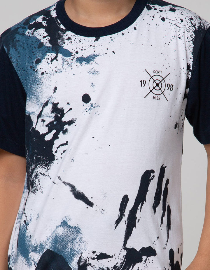 Nevada Short Sleeve T-Shirt Print Splash Blok Sleeve