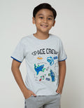 Little M Short Sleeve T-Shirt Robot Bordir