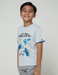 Little M Short Sleeve T-Shirt Robot Bordir