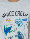 Little M Short Sleeve T-Shirt Robot Bordir