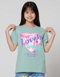 Nevada Print Love Kaos Anak Perempuan