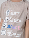 Nevada Short Sleeve T-Shirt Anime Eat Sleep Repeat
