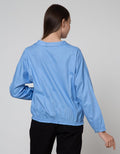 Connexion Long Sleeve Blouse Vneck No Button With Elastic Waist
