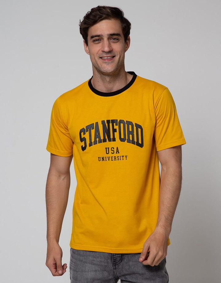 T Zone Short Sleeve T-Shirt Print Stanford Usa