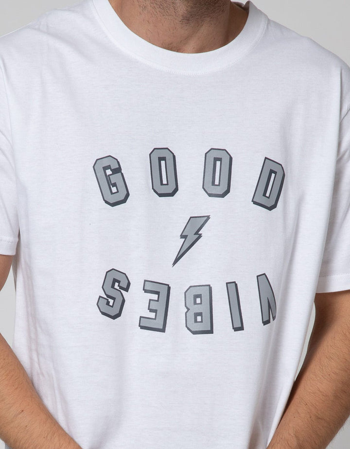 T Zone Short Sleeve T-Shirt Big Size Good Vibes