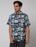 Details Short Sleeve Shirt Tencel Print Checks Photoprint