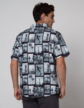 Details Short Sleeve Shirt Tencel Print Checks Photoprint