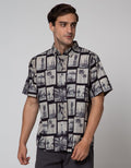 Details Short Sleeve Shirt Tencel Print Checks Photoprint