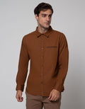 Details Long Sleeve Shirt Tencel Solid