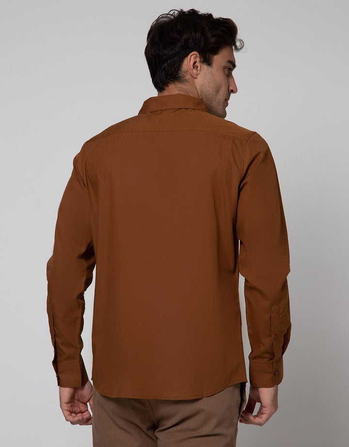 Details Long Sleeve Shirt Tencel Solid