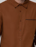 Details Long Sleeve Shirt Tencel Solid