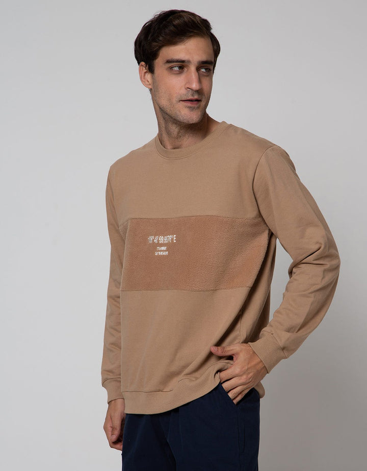 Details Sweatshirt Jumper Long Sleeve R Neck Cut N Sewn Towel