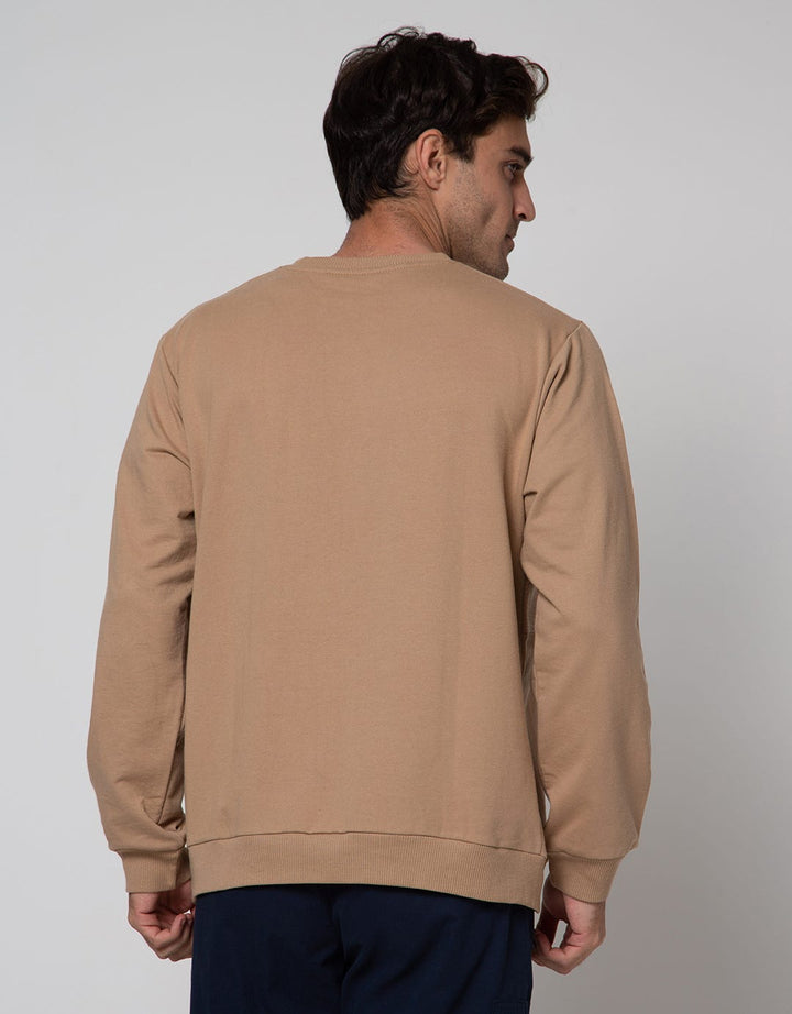 Details Sweatshirt Jumper Long Sleeve R Neck Cut N Sewn Towel
