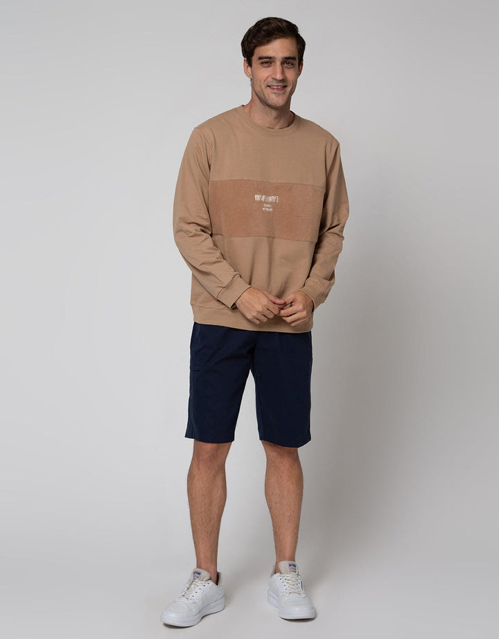 Details Sweatshirt Jumper Long Sleeve R Neck Cut N Sewn Towel