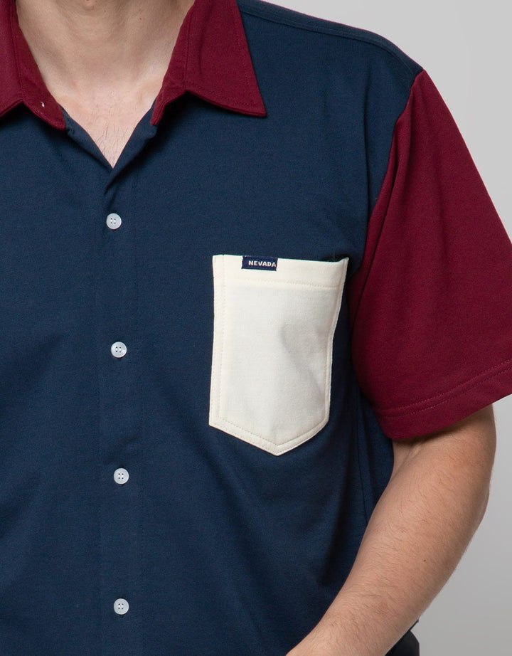 Nevada Knit Pocket Kemeja Pria
