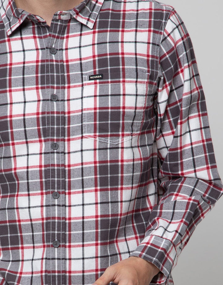 Nevada Long Sleeve Shirt Checked Flannel