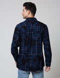 Nevada Long Sleeve Shirt Checked Indigo